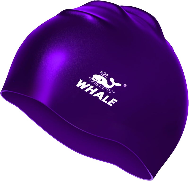 Whale Extra Large Swim Cap for Women Men Non-Slip, High Elasticity Keeps Hair Dry Unisex Large Size Suitable for Long Hair, Curly Hair and African Dreadlocks - Image 1